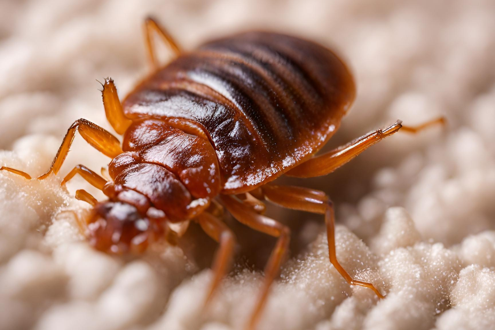 Adult bed bugs are visible to the naked eye
