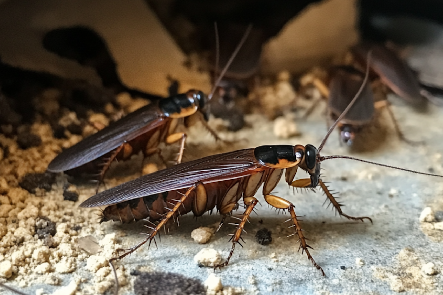 Cockroaches prefer hanging out in kitchens and pantries